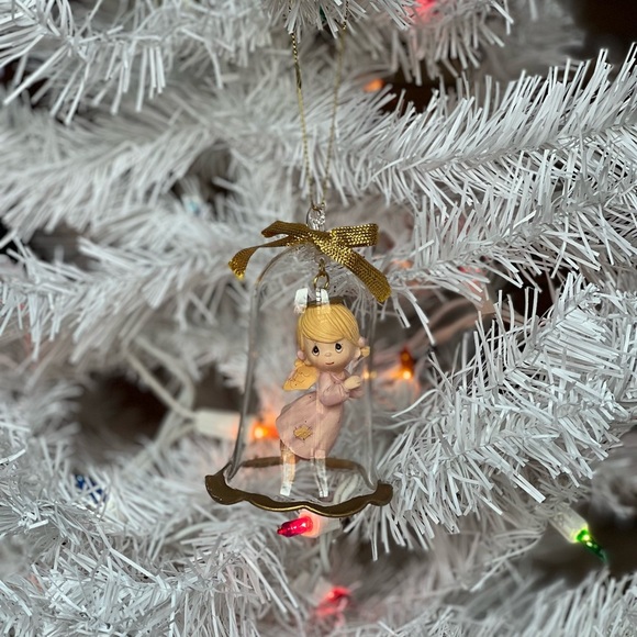 1994 Precious Moments Gold Glass Christmas Bell Ornament - Picture 1 of 5
